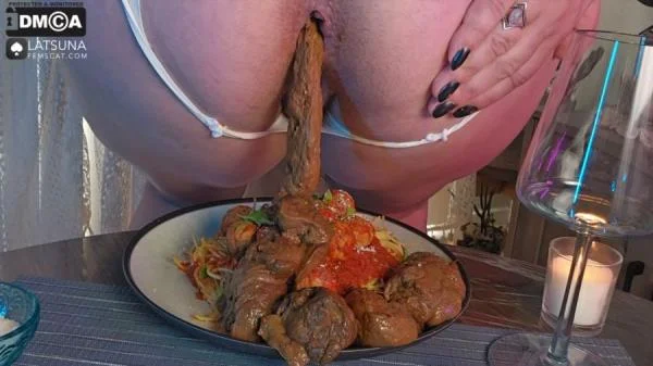 Lady Tsunam - Dinner Scat Pasta [FullHD 1080p] Eating, Defecation (225 MB)