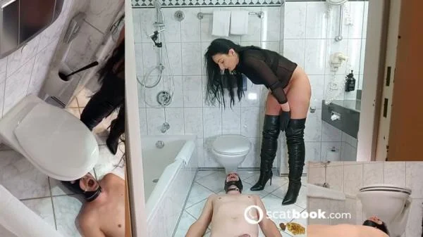 Mistress Luciana - Dumme Versagertoilette im Hotel [HD 720p] Germany, Scat (67.7 MB)