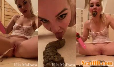 Scat Ella - Masturbating and Licking Shit [UltraHD 2K] Pissing, Masturbation (440 MB)